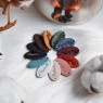 Бирка пришивная, овальная Handmade 3×1.5 натуральная кожа P010