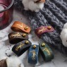 Бірка на гвинті "Handmade" натуральна шкіра 8×1.5 см  V008