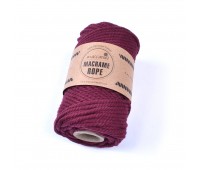 Еко шнур Macrame Rope 4 мм Бургунді Еко шнур Macrame Rope 4 мм Бургунді