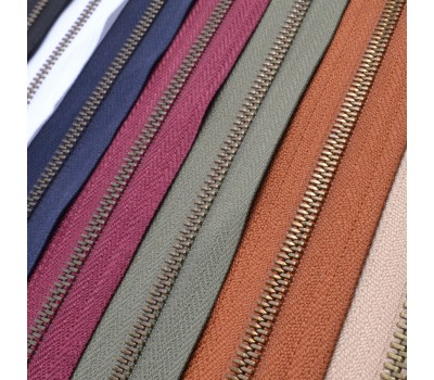 Блискавка металева Антик Тип 5 шліфований зуб